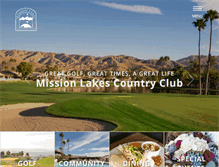 Tablet Screenshot of missionlakescountryclub.com